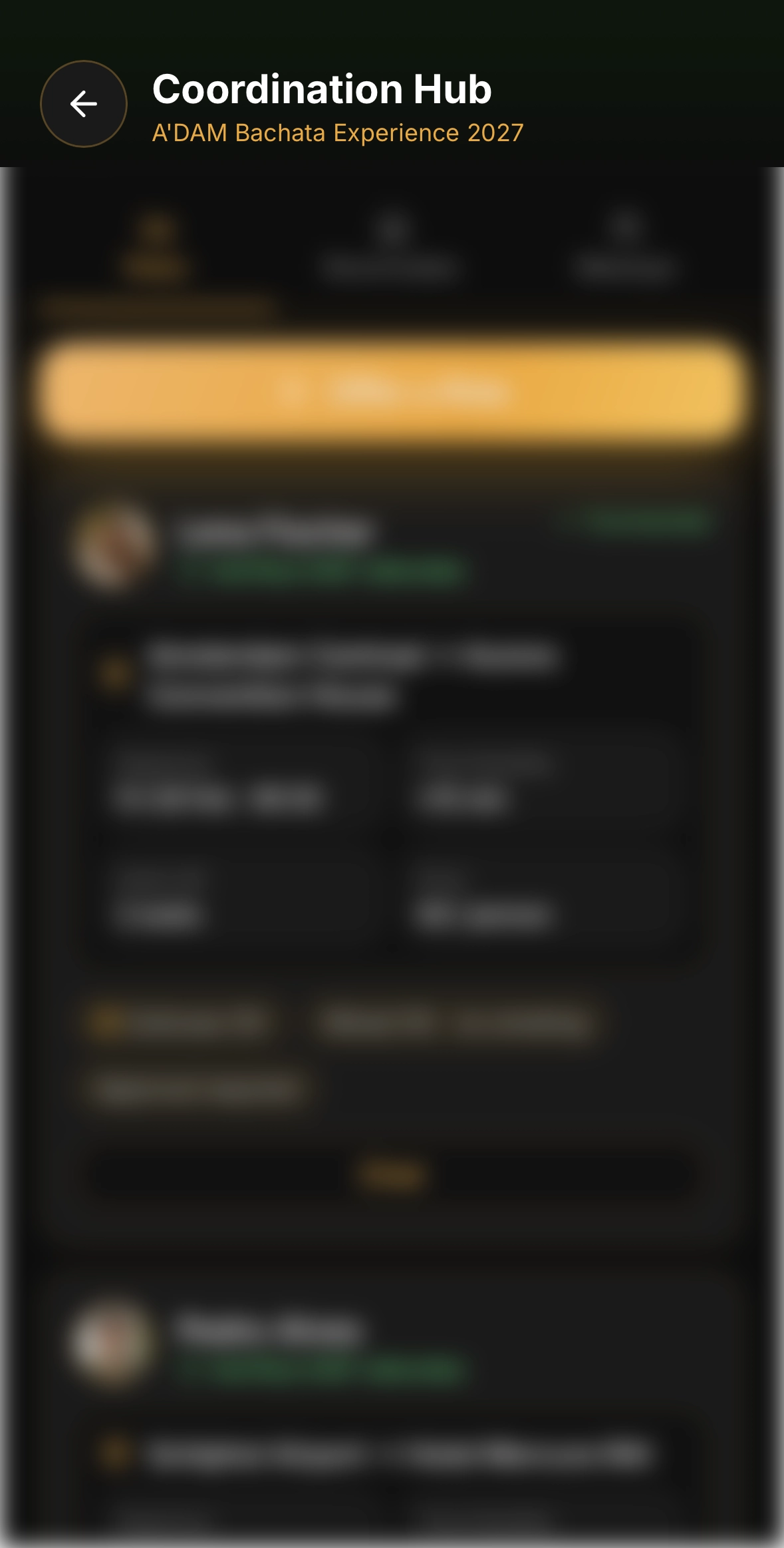 Dancify personal festival planner screen